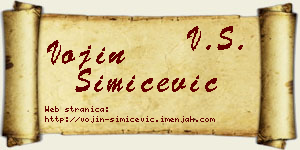 Vojin Simićević vizit kartica